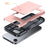 AMORUS For iPhone 17e / 16e Case with Sliding Card Holder PC TPU Phone Back Cover - Rose Gold - 4