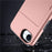 AMORUS For iPhone 17e / 16e Case with Sliding Card Holder PC TPU Phone Back Cover - Rose Gold - 7