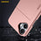 AMORUS For iPhone 17 Case with Sliding Card Holder PC TPU Phone Back Cover - Rose Gold - 6
