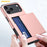 AMORUS For iPhone 18 Pro Max / 17 Pro Max Case with Sliding Card Holder PC TPU Phone Back Cover - Rose Gold - 3