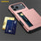AMORUS For iPhone 18 Pro Max / 17 Pro Max Case with Sliding Card Holder PC TPU Phone Back Cover - Rose Gold - 5