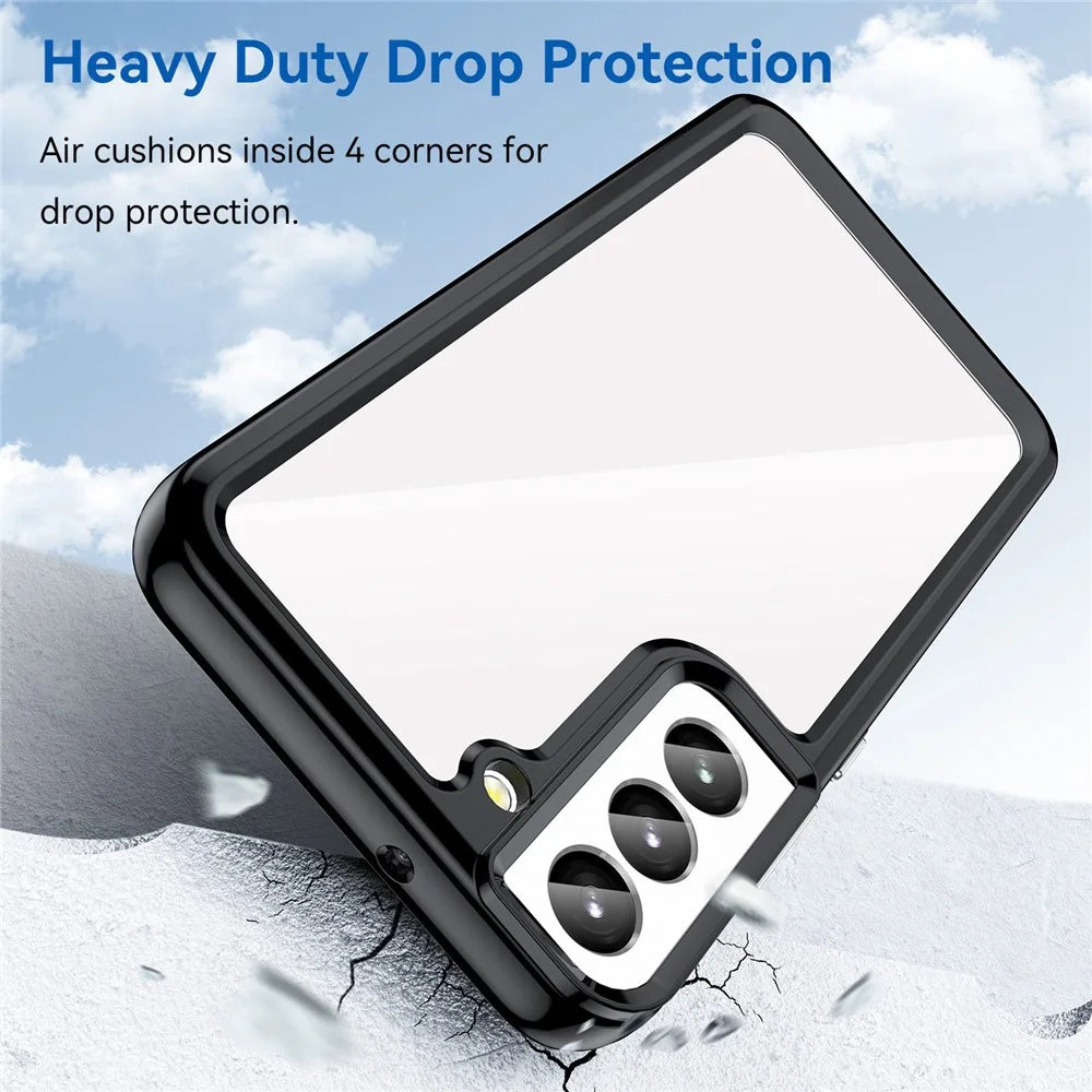 For Samsung Galaxy S23+ TPU + Acrylic Hybrid Phone Case Shockproof Protective Back Cover - Black - 3