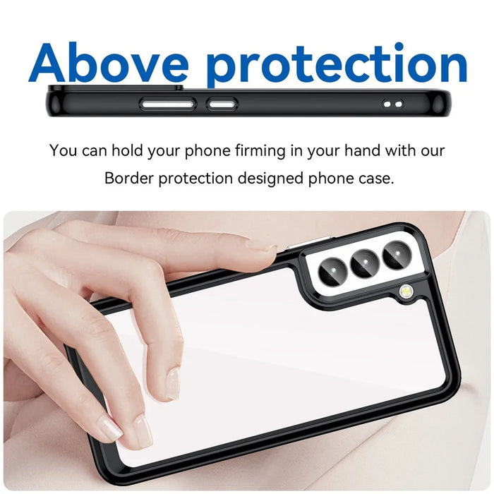 For Samsung Galaxy S23+ TPU + Acrylic Hybrid Phone Case Shockproof Protective Back Cover - Black - 4