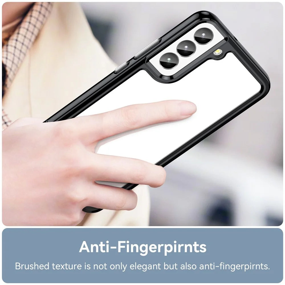 For Samsung Galaxy S23+ TPU + Acrylic Hybrid Phone Case Shockproof Protective Back Cover - Black - 5