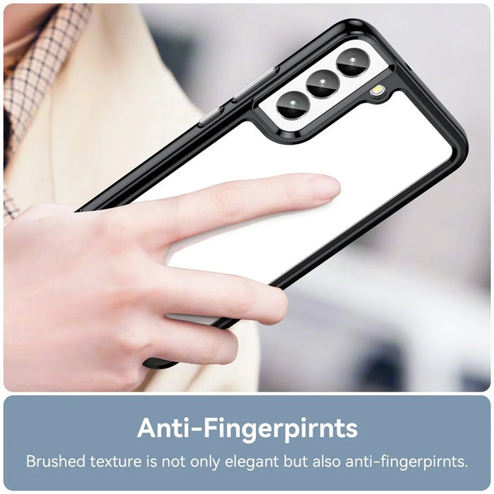 For Samsung Galaxy S23+ TPU + Acrylic Hybrid Phone Case Shockproof Protective Back Cover - Black - 5