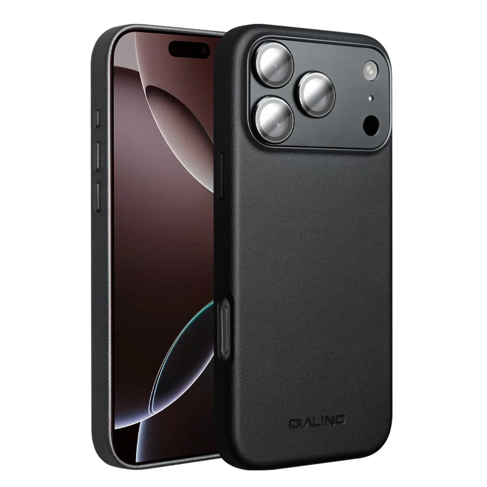 QIALINO For iPhone 17 Pro Case PC+Silicone Phone Cover Compatible with MagSafe - 1