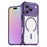 For iPhone 17 Pro Case Compatible with MagSafe Carbon Fiber Textured Hybrid Phone Cover - Purple - 1