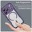 For iPhone 17 Pro Case Compatible with MagSafe Carbon Fiber Textured Hybrid Phone Cover - Purple - 3