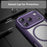 For iPhone 17 Pro Case Compatible with MagSafe Carbon Fiber Textured Hybrid Phone Cover - Purple - 4