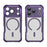 For iPhone 17 Pro Case Compatible with MagSafe Carbon Fiber Textured Hybrid Phone Cover - Purple - 6