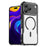 For iPhone 17 Pro Max Case Compatible with MagSafe Carbon Fiber Textured Hybrid Phone Cover - Black - 1