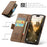 CASEME For iPhone 18 Pro / 17 Pro Case  023 Series RFID Blocking Leather Wallet Stand Phone Cover - Brown - 2