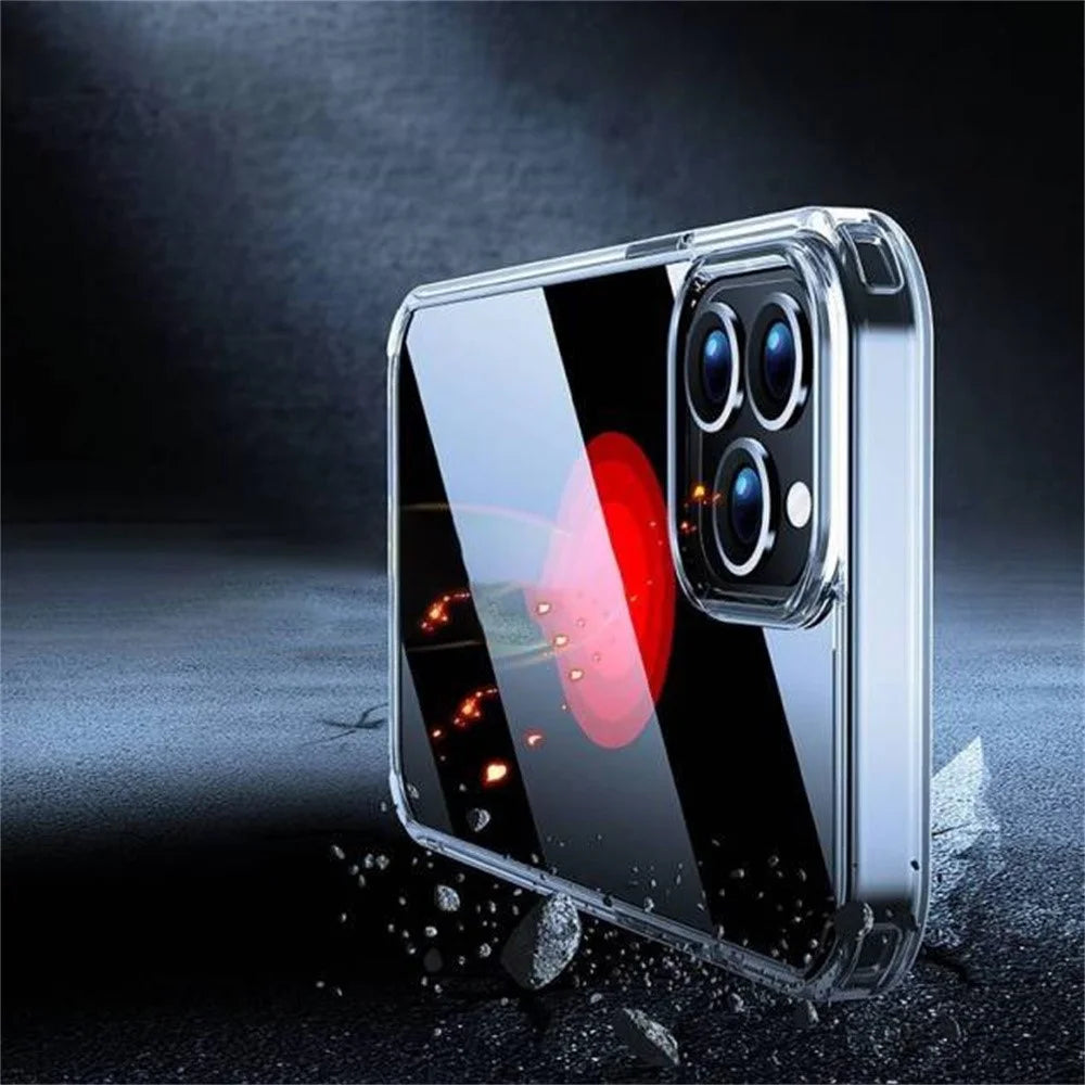 X-LEVEL For iPhone 13 Pro Clear Case PC + TPU Shockproof Phone Back Cover - 4