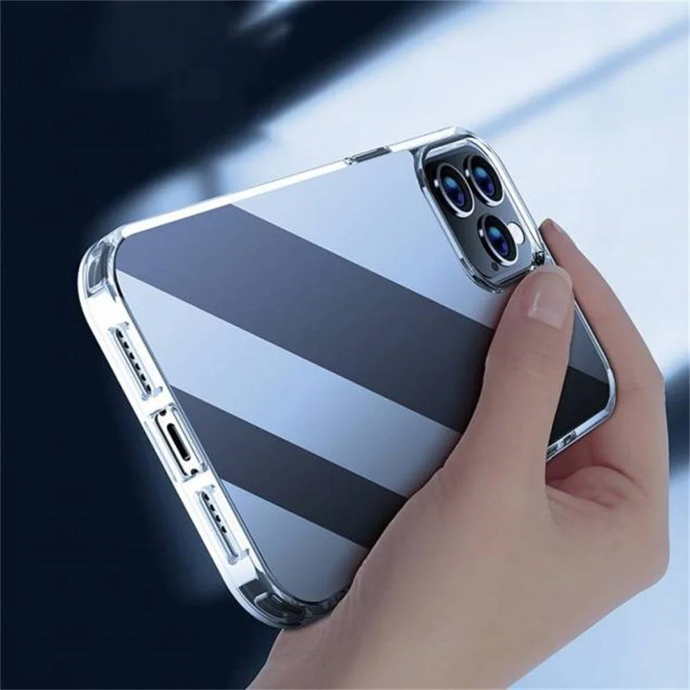 X-LEVEL For iPhone 13 Pro Clear Case PC + TPU Shockproof Phone Back Cover - 5