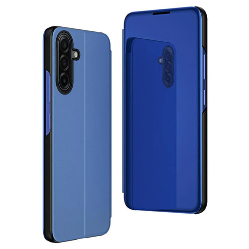 For Samsung Galaxy A17 5G / A17 4G Flip Leather Cover with Stand Full Body Protective Phone Case - Blue - 1