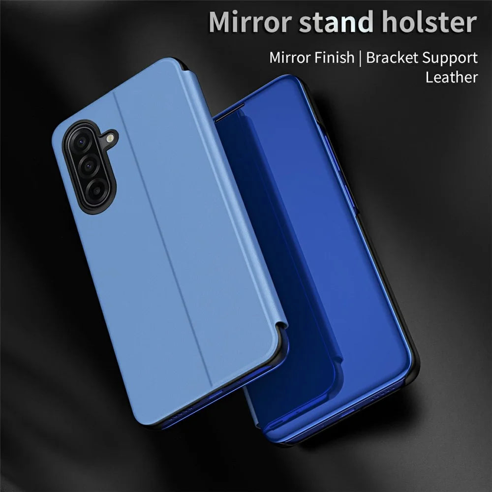 For Samsung Galaxy A17 5G / A17 4G Flip Leather Cover with Stand Full Body Protective Phone Case - Blue - 3