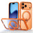 SULADA For iPhone 17 Pro Case Magnetic Case Anti-Fingerprints Matte TPU + PC Phone Cover with Kickstand - Orange - 1