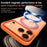 SULADA For iPhone 17 Pro Case Magnetic Case Anti-Fingerprints Matte TPU + PC Phone Cover with Kickstand - Orange - 4