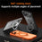 SULADA For iPhone 17 Pro Case Magnetic Case Anti-Fingerprints Matte TPU + PC Phone Cover with Kickstand - Orange - 6