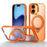 SULADA For iPhone 17 Case Magnetic Case Anti-Fingerprints Matte TPU + PC Phone Cover with Kickstand - Orange - 1