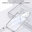 SULADA For iPhone 17 Pro Max Case Electroplating Ultra Clear Soft TPU Phone Cover with PU Wrist Strap - Silver - 3