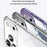 SULADA For iPhone 17 Pro Max Case Electroplating Ultra Clear Soft TPU Phone Cover with PU Wrist Strap - Silver - 7