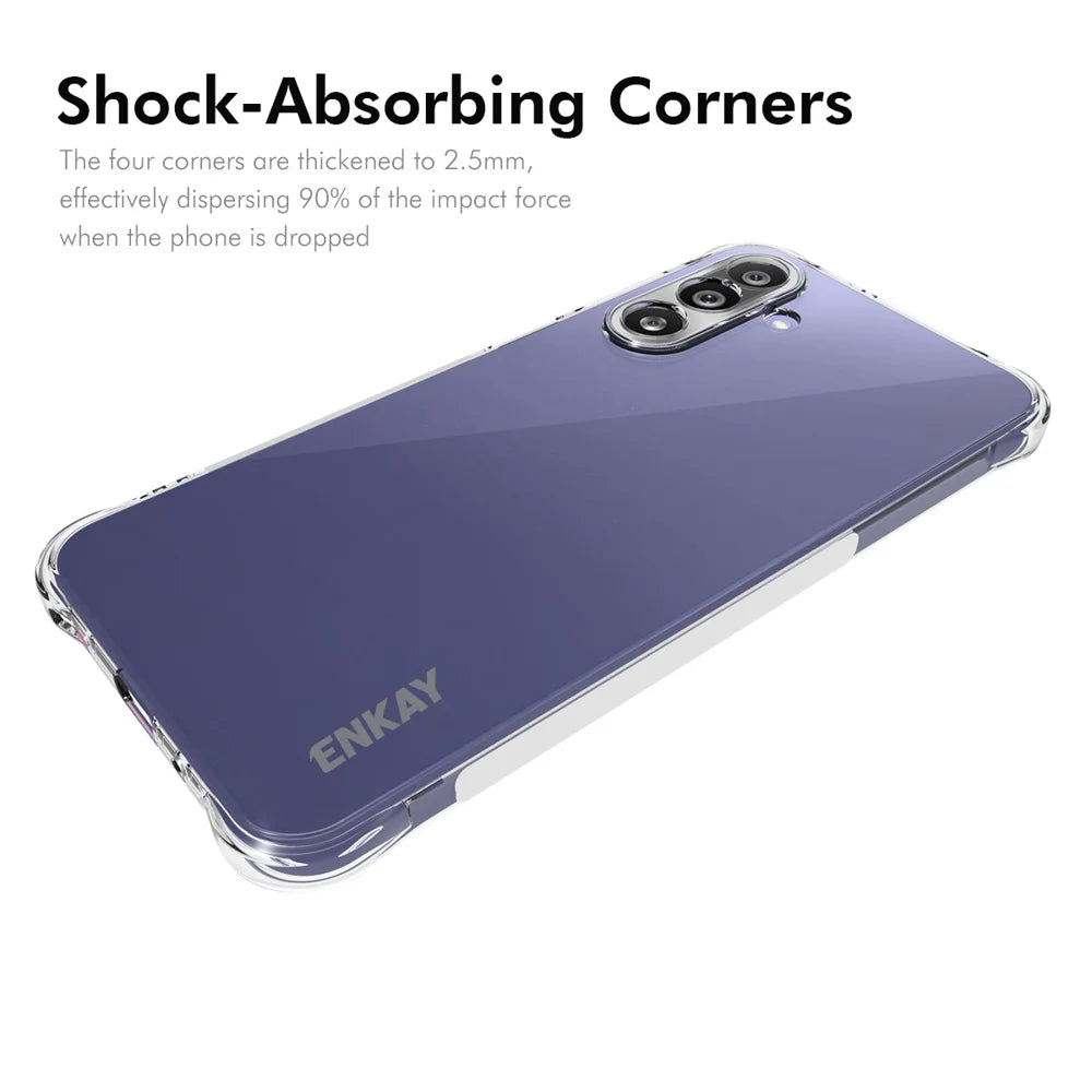 ENKAY HAT PRINCE For Samsung Galaxy M36 5G Clear Phone Case   Shockproof Anti-slip TPU Cover - Transparent - 2