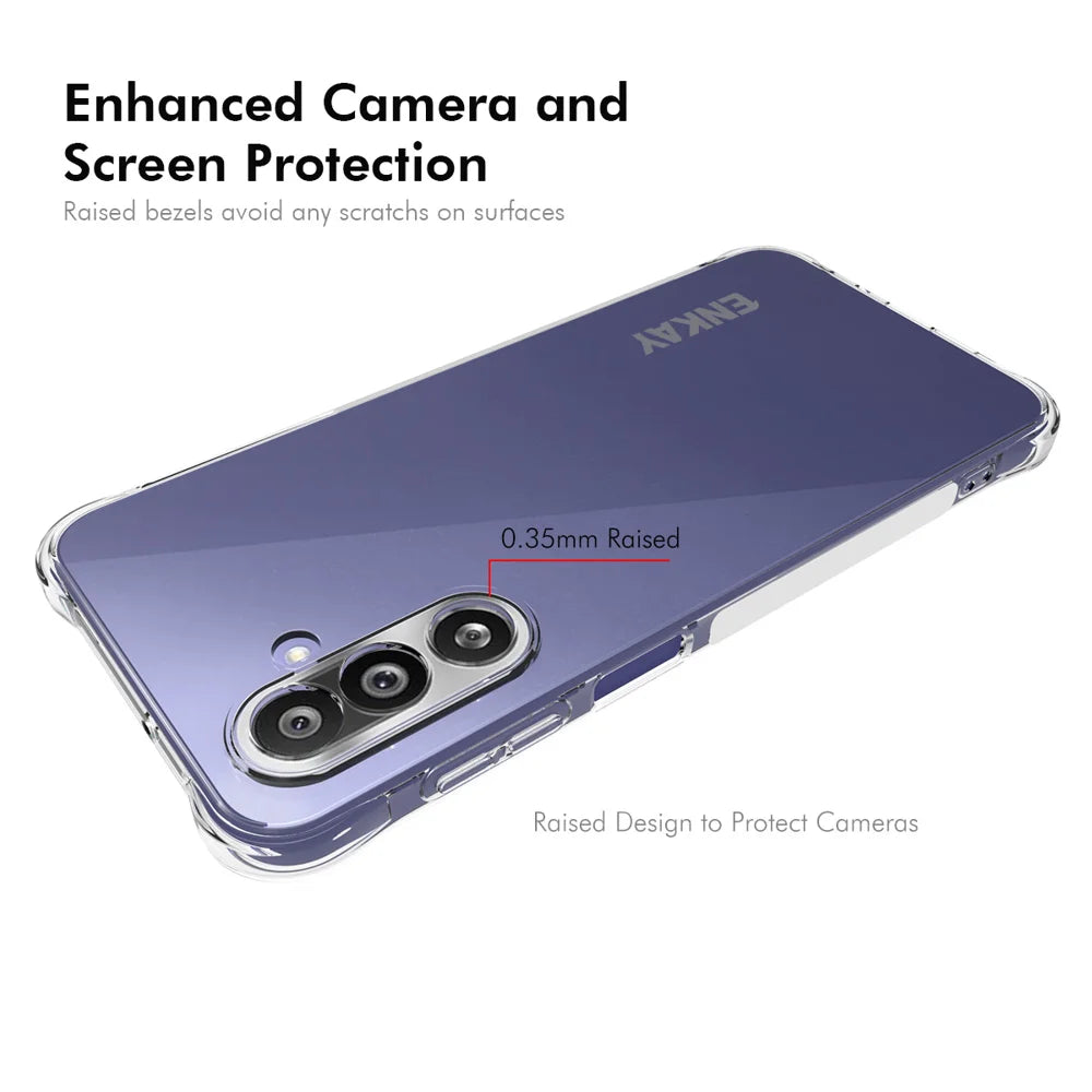 ENKAY HAT PRINCE For Samsung Galaxy M36 5G Clear Phone Case   Shockproof Anti-slip TPU Cover - Transparent - 3