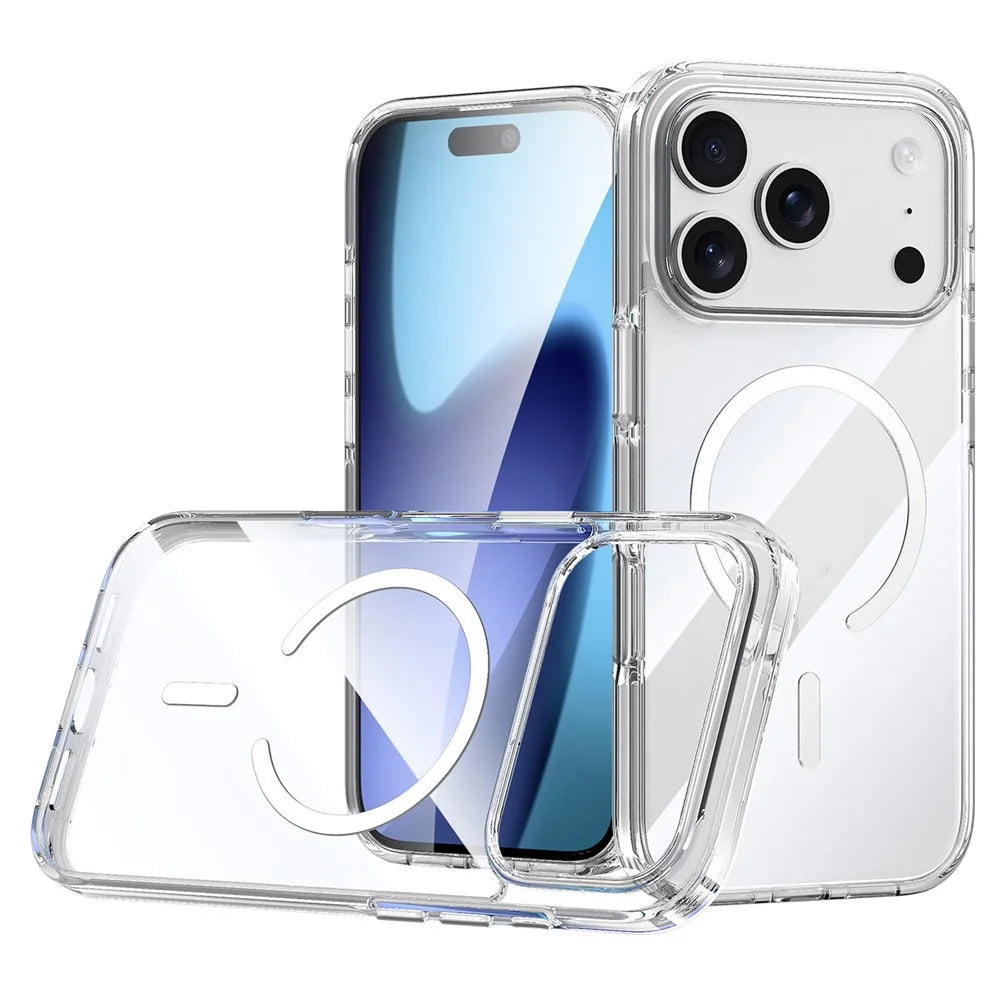 SULADA For iPhone 17 Pro Case Compatible with MagSafe TPU + PC Crystal Clear Phone Cover - 1