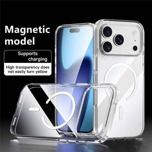 SULADA For iPhone 17 Pro Case Compatible with MagSafe TPU + PC Crystal Clear Phone Cover - 2