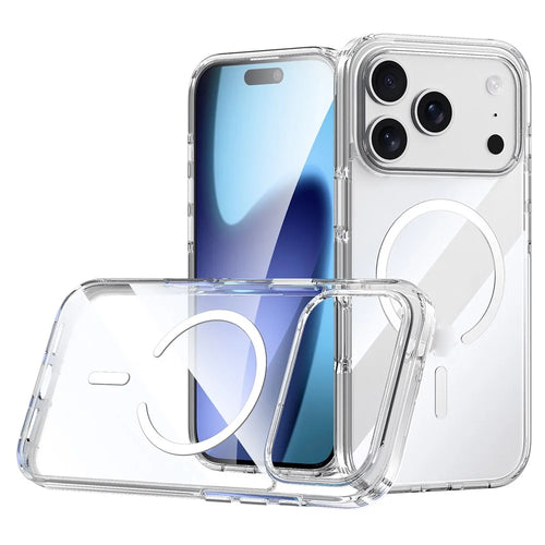 SULADA For iPhone 17 Pro Max Case Compatible with MagSafe TPU + PC Crystal Clear Phone Cover - 1