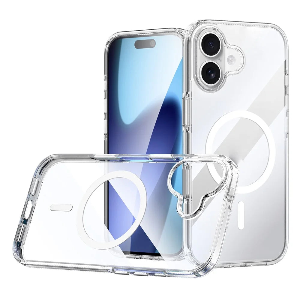 SULADA For iPhone 17 Case Compatible with MagSafe TPU + PC Crystal Clear Phone Cover - 1