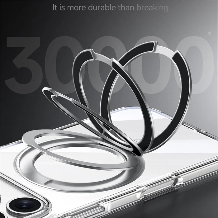 SULADA For iPhone 17 Pro Magnetic Case with Kickstand TPU + PC Clear Phone Cover - 4