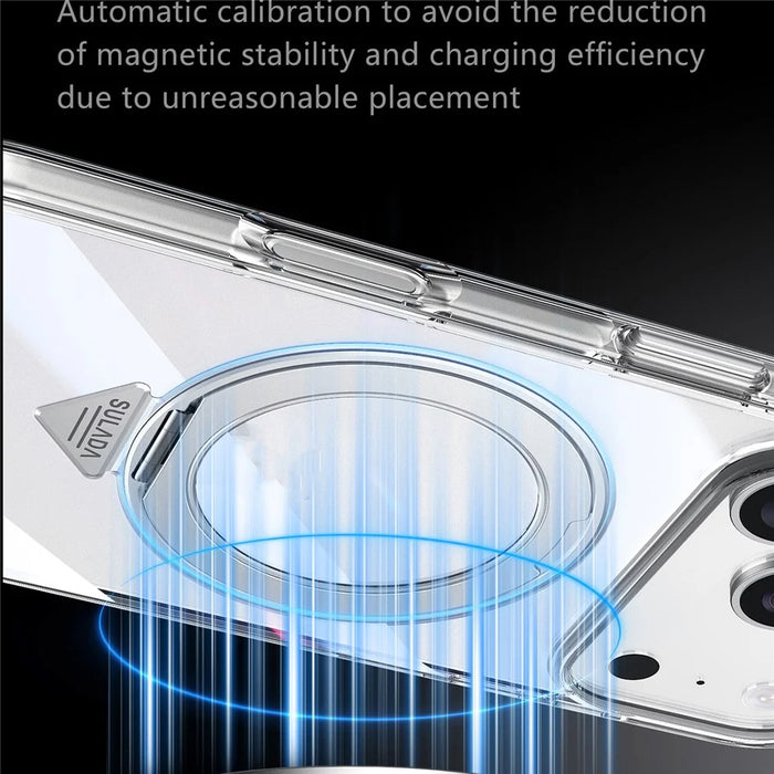 SULADA For iPhone 17 Pro Magnetic Case with Kickstand TPU + PC Clear Phone Cover - 7