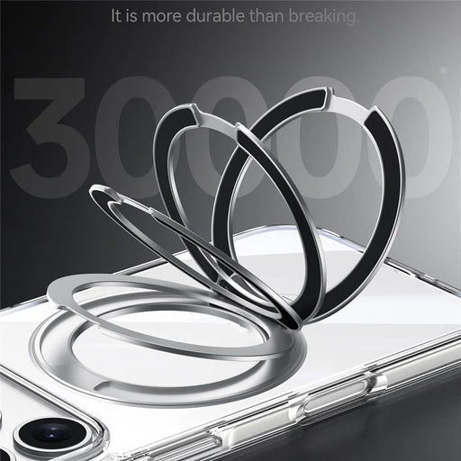 SULADA For iPhone 17 Magnetic Case with Kickstand TPU + PC Clear Phone Cover - 2
