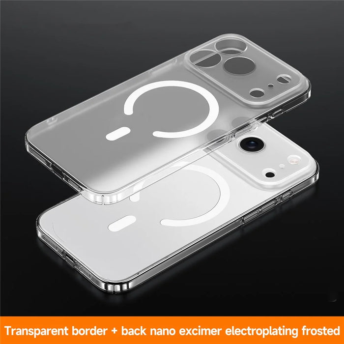 SULADA For iPhone 17 Pro Case Compatible with MagSafe PC+TPU Matte Translucent Back Cover - 2