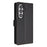For Samsung Galaxy Z Fold7 5G Leather Case Wallet Stand Phone Cover with Wrist Strap - Black - 3