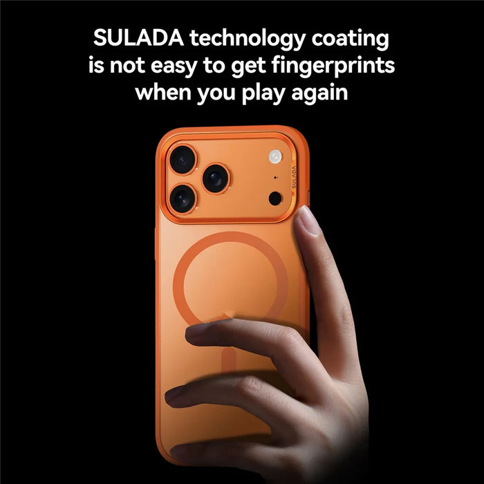 SULADA For iPhone 17 Pro Case Compatible with MagSafe PC + TPU Phone Cover - Orange - 6