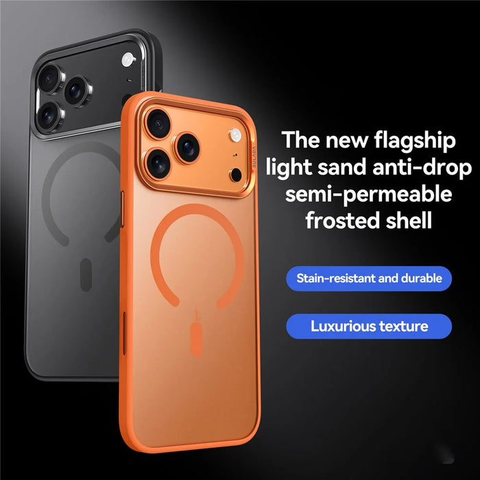 SULADA For iPhone 17 Pro Max Case Compatible with MagSafe PC + TPU Phone Cover - Orange - 4