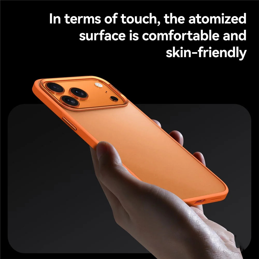 SULADA For iPhone 17 Pro Max Case PC+TPU Shockproof Matte Phone Protector Cover - Orange - 3