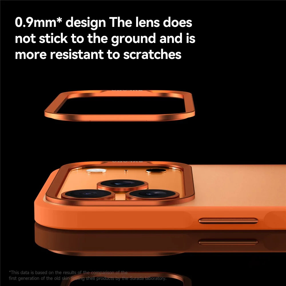 SULADA For iPhone 17 Pro Max Case PC+TPU Shockproof Matte Phone Protector Cover - Orange - 5