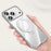 SULADA For iPhone 17 Pro Case Compatible with MagSafe Electroplated Foldable Kickstand Clear PC Phone Cover - Titanium - 6