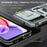 For Samsung Galaxy A03s (164.2mm) Hybrid Hard PC Soft TPU Case Kickstand Back Shell with Camera Cover - Grey - 3