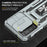 For Samsung Galaxy A03s (164.2mm) Hybrid Hard PC Soft TPU Case Kickstand Back Shell with Camera Cover - Grey - 5