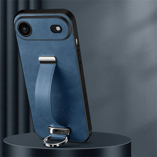 SULADA Fashion Series for iPhone Air Case Wristband Kickstand Leather Back Phone Cover - Blue - 2