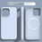For iPhone 16 Pro Max Case Compatible with MagSafe Ultra Thin Liquid Silicone + PC Phone Cover - Glacier Blue - 3
