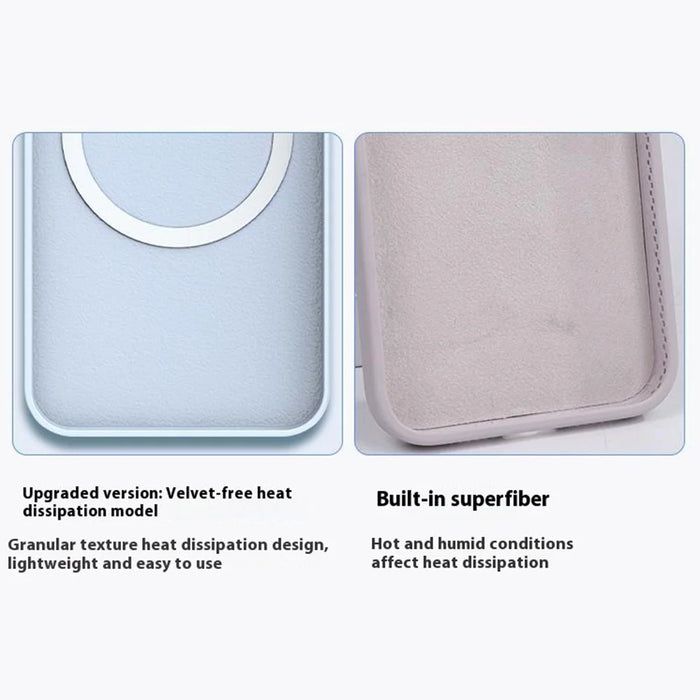 For iPhone 16 Pro Max Case Compatible with MagSafe Ultra Thin Liquid Silicone + PC Phone Cover - Glacier Blue - 6