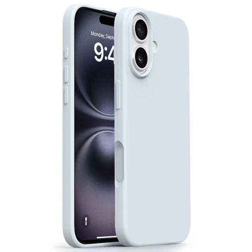 For iPhone 17 Case Compatible with MagSafe Ultra Thin Liquid Silicone + PC Phone Cover - Glacier Blue - 1