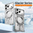Glacier Series for iPhone 17 Pro Max Bumper Case Rotating Kickstand Metal Phone Cover Compatible with MagSafe - Dark Grey - 3