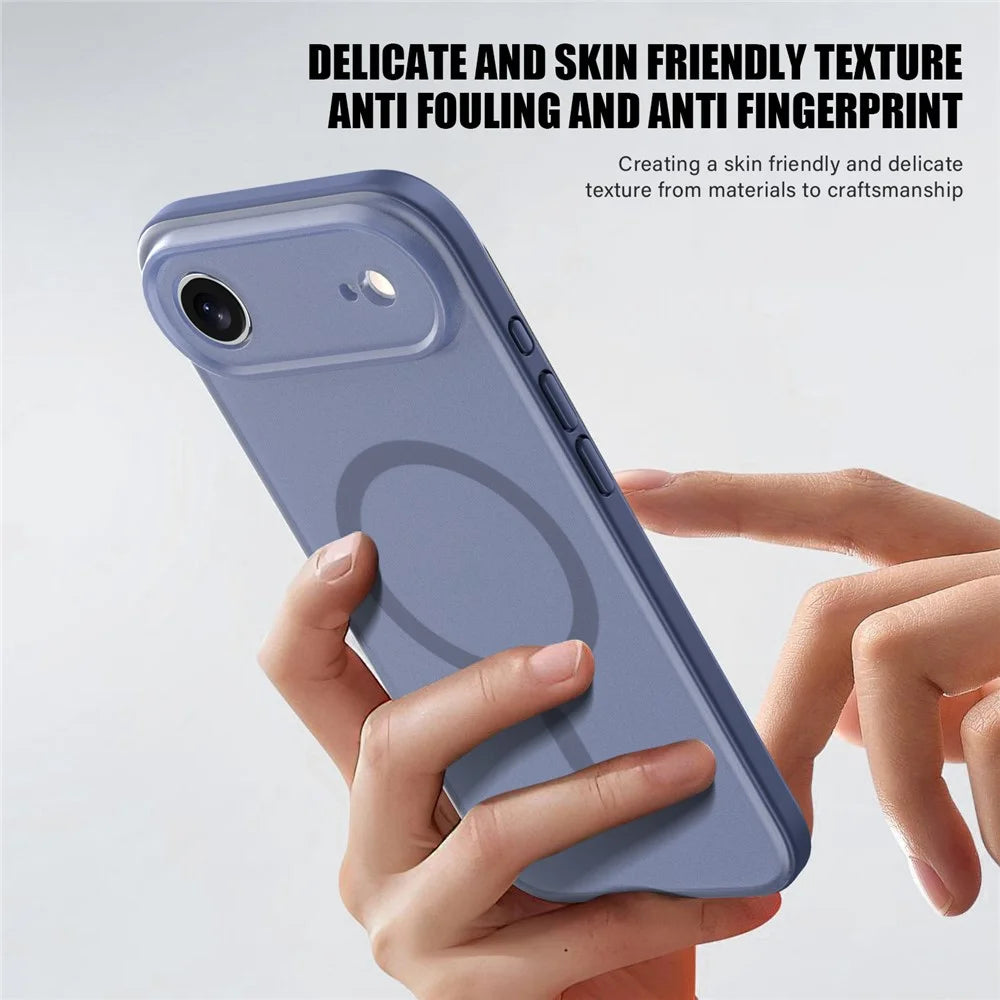 For iPhone Air Case Compatible with MagSafe Skin Feel Frosted PC + TPU Phone Cover - Orange - 5